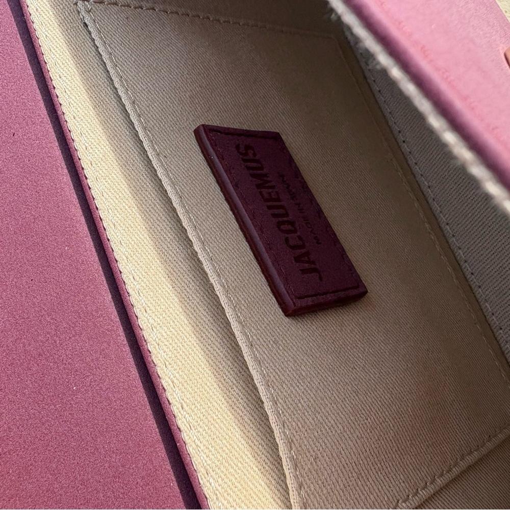 Jacquemus Le Carinu Burgundy Flap Leather Shoulder Bag - Picture 4 of 16
